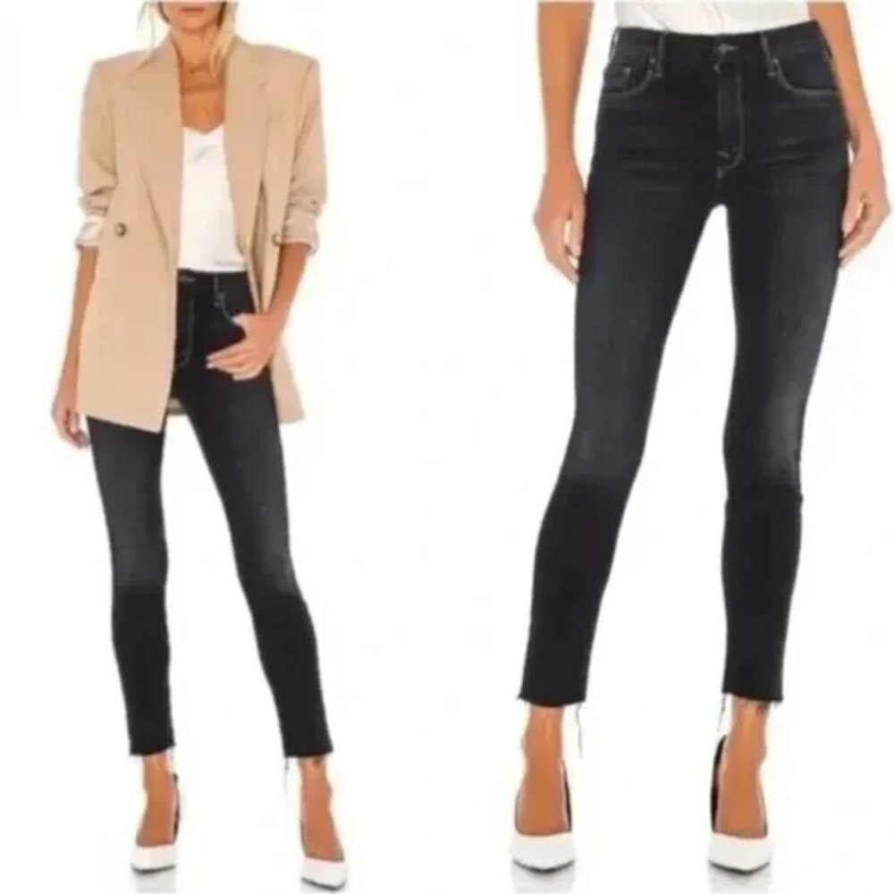 MOTHER "The Looker" Ankle Fray in Coffee Tea or Me? Wash 31